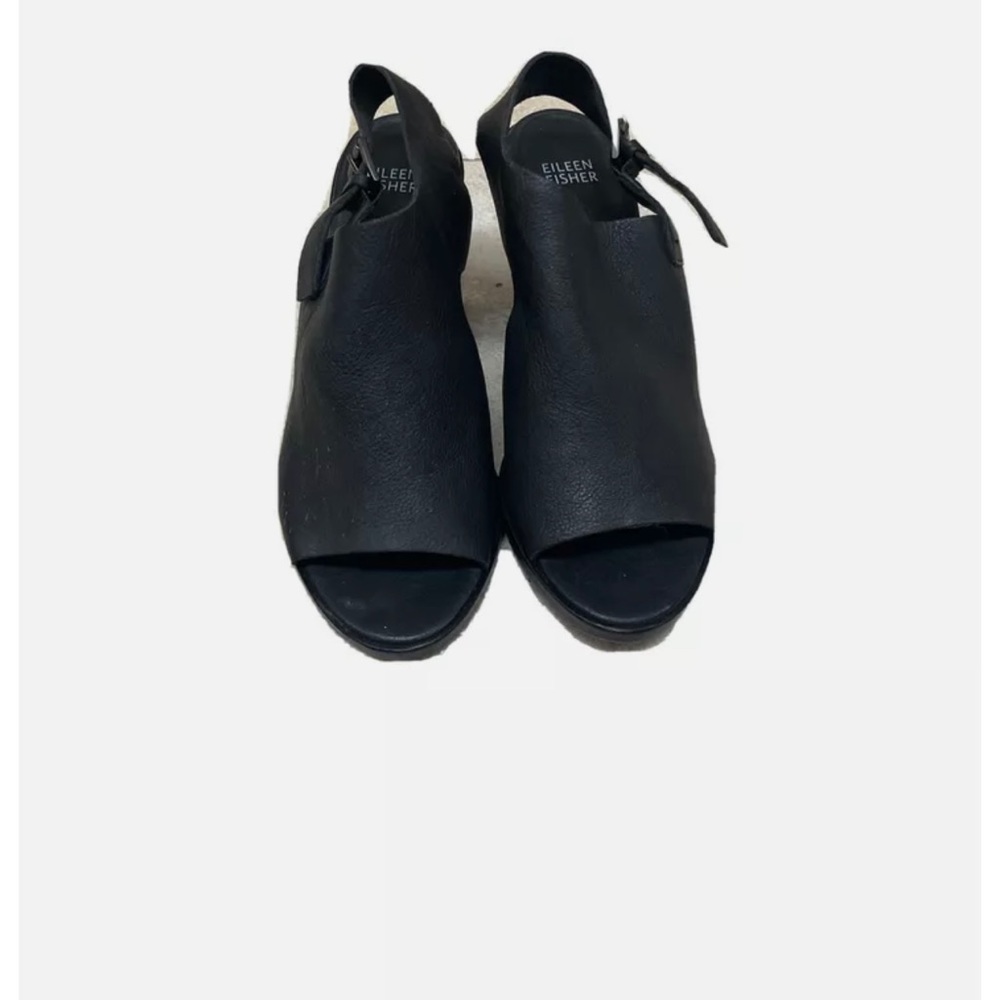 Eileen fisher Glace leather slingback wear 1 times only